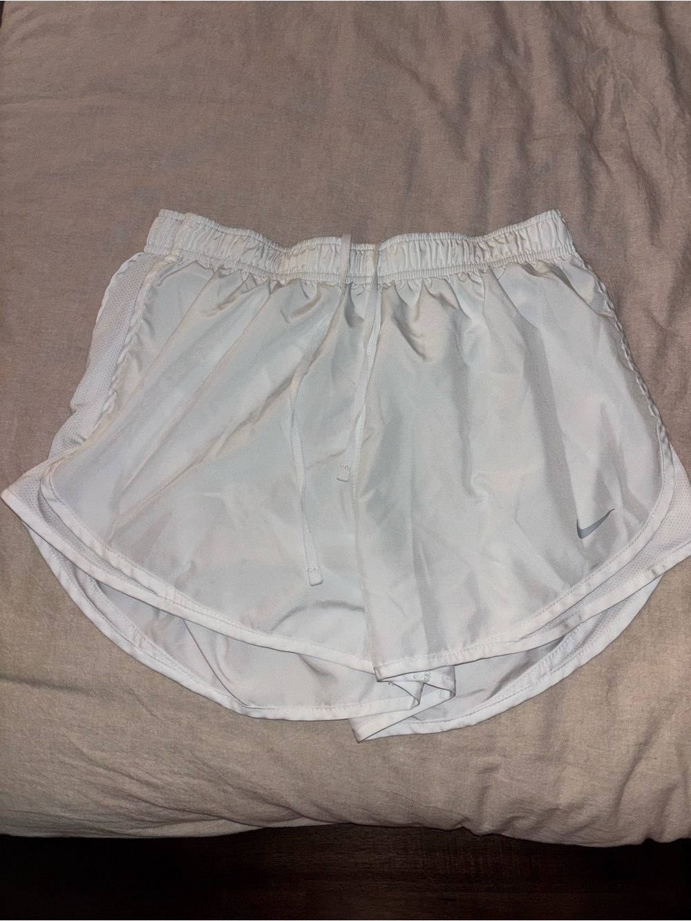 Nike Women’s White Athletic Running Shorts with Side Mesh